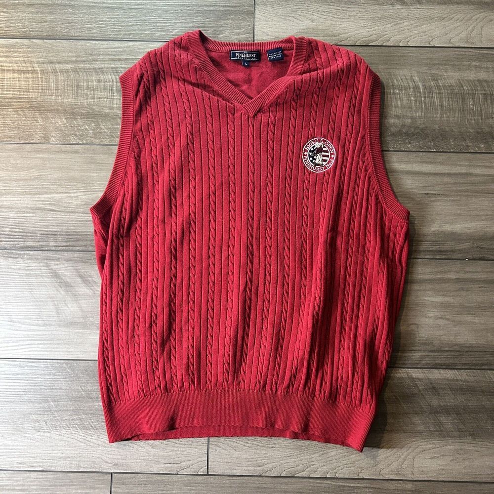Pinehurst collection 2005 US Open‎ Pinehurst No2 Vest Men's L Cotton Embroidered